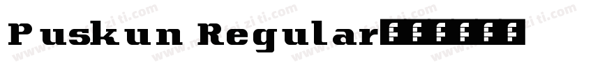 Puskun Regular字体转换